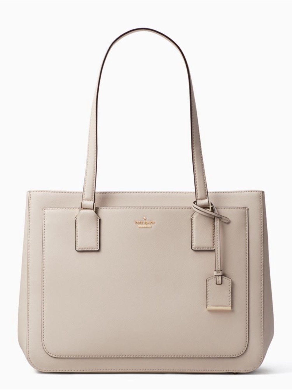 Kate Spade Cameron Street Zooey Saffiano Leather Tote Beige Work Bag